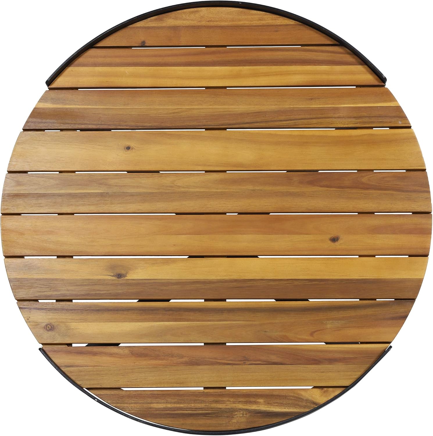 Christopher Knight Home Tracy Outdoor Modern Industrial Acacia Wood Coffee Table, Teak Finish, Black