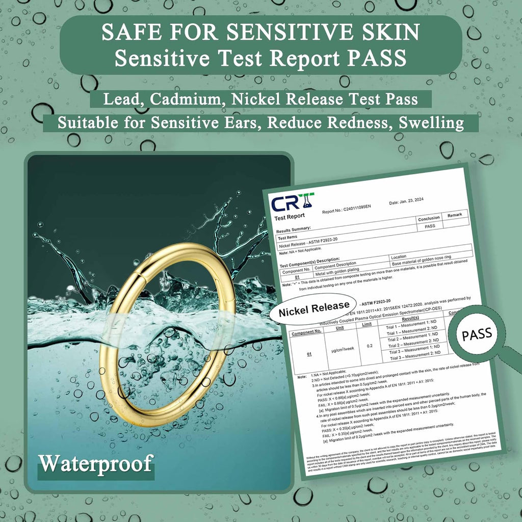 Jstyle 5Pcs 316L Surgical Steel Septum Rings Nose Rings Hoop 16G 18G 20G Hinged Clicker Hoop Nose Rings for Women Men Cartilage Hoop Earring Lip Helix Rook Tragus Conch Septum Nose Piercing Jewelry