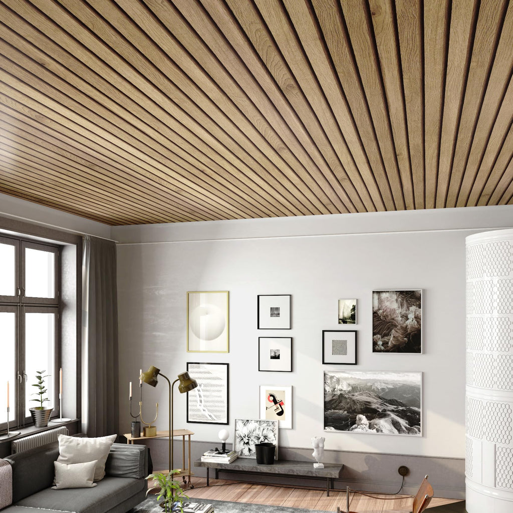 FunStick 24"x200" Wood Slat Peel and Stick Wallpaper Removable Wood Contact Paper Peel and Stick Wood Slats Wall Paper Decor Self Adhesive Vinyl Beadboard Wallpaper for Bathroom Kitchen Cabinets Table