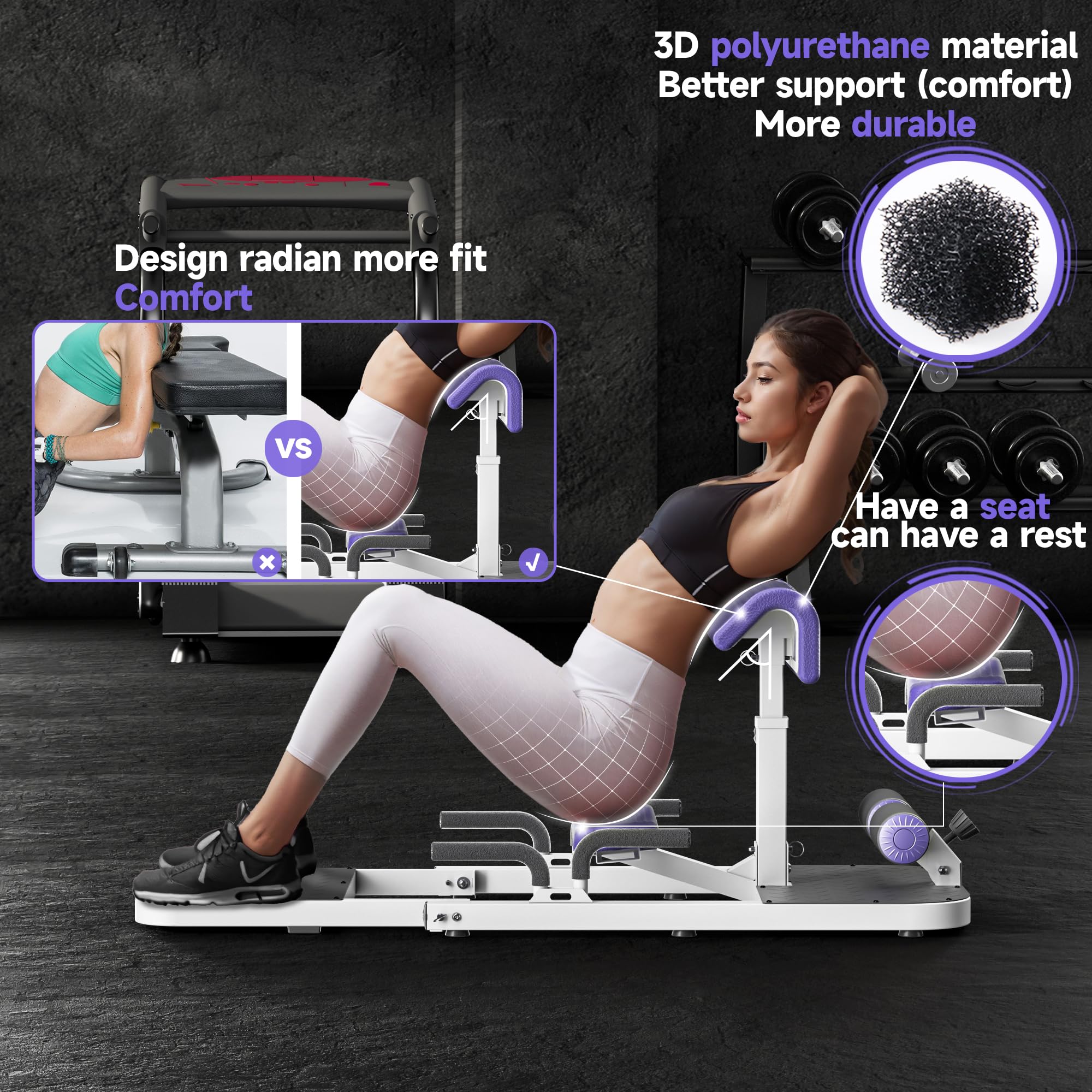 seanleecore Hip Thrust & Squat Machine for Home – Multi-Function Glute Builder, Leg & Core Strengthening Equipment – Adjustable Sissy Squat, Hip Thrusts, Squat Assist Machine for Home Gym