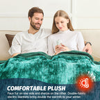 Manta Elétrica Aquecida OCTROT - Manta de Aquecimento em Sherpa de Lã para Sofá, Manta de Aquecimento de Pelo Sintético para Colo com Temporizador de 5 Posições e 10 Níveis de Aquecimento, Certificação ETL&FCC, para Adultos