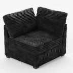 Modular Sectional Sofa,5 Pieces Sectional Couches for Living Room,L Shaped Cloud Couch Chaise Set, Black