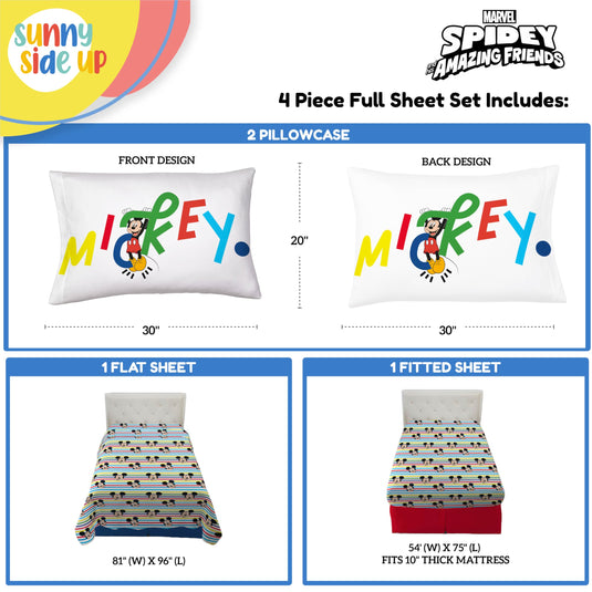 Sunny Side Up Minecraft Creeper & Animals Twin Sheet Set - 3 Piece Kids Bedding Set Includes Pillow Cover - Super Soft Microfiber Sheets