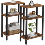 TUTOTAK Small Side Table, Narrow End Table, Skinny Sofa Table, Slim Nightstand, Couch Table, Living Room, Bed Room, Brown TB01BB062