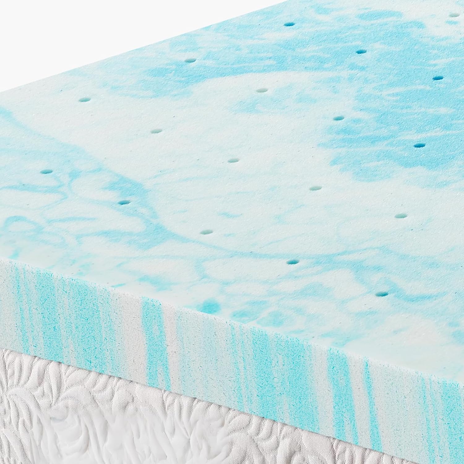 OLIXIS Gel Memory Foam Mattress Topper, Twin 2 Inch, Cooling Gel Infused Soft Comfy Breathable, Pressure-Relieving, CertiPUR-US Certified
