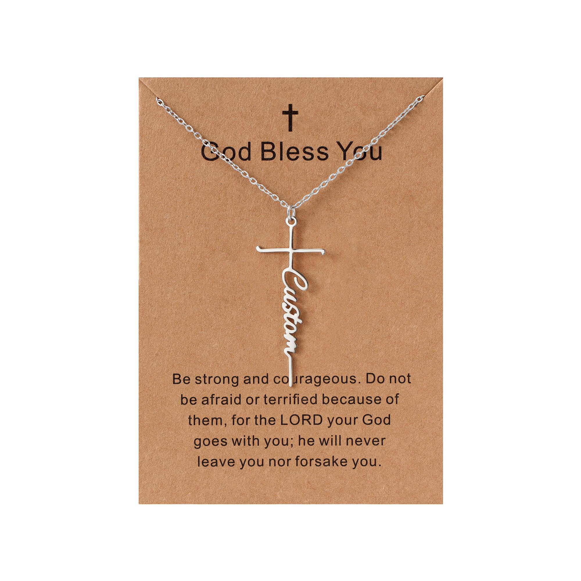 Lcherry Faith Cross Pendant Necklace for Women Religious Christian Jewelry Mother's Day Gifts for Women