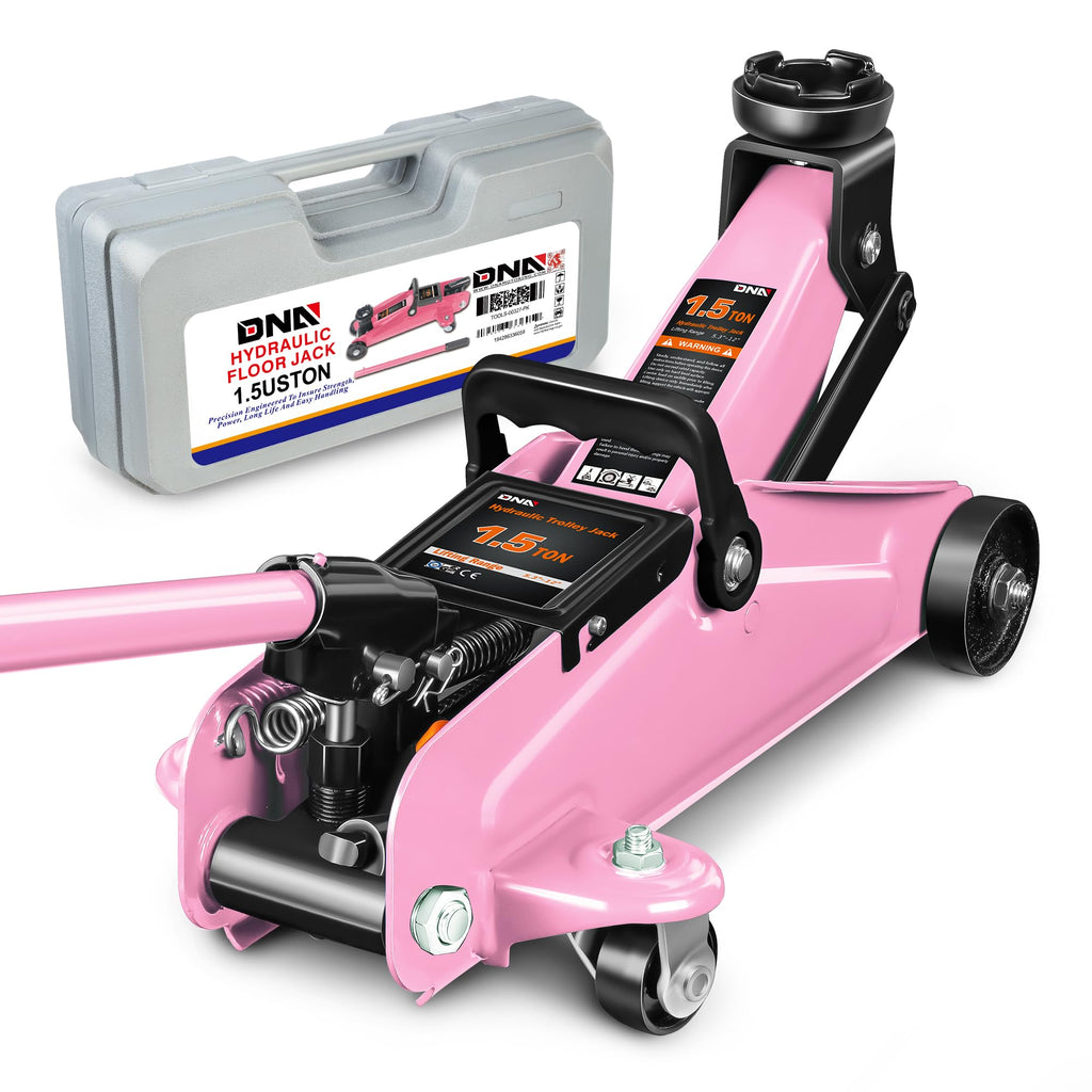 DNA MOTORING TOOLS-00234 Low Profile Hydraulic Trolley Service/Floor Jack, 2 Ton (4000 lbs) Capacity, Lifting Range 5.1"-13", Black