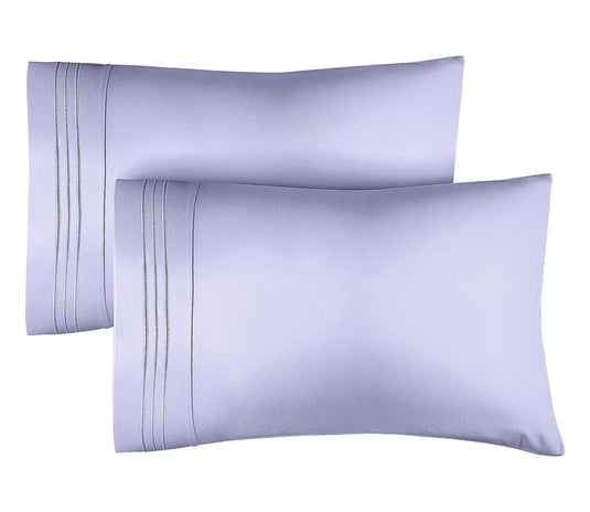 Queen Pillow Cases Set of 2 - Soft, Hotel Quality Pillowcase Covers - Comfy, Luxury Bedding for Women, Men, Kids & Teens - Machine Washable Pillow Protectors - 2 Piece - Queen Size White Pillow Cover