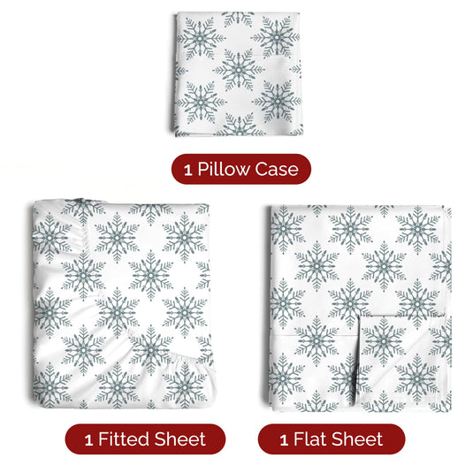 King Christmas Tree Sheet Set - Holiday Xmas Pattern Linen Set - Deep Pockets - Snug Fit - 4 Piece - Wrinkle Free - Comfy & Cooling Festive Winter Bedding - Easy To Care For - Kid Friendly