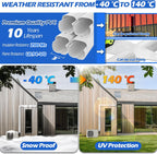 3'' 17 Ft [Quick Installation] PVC Decorative Line Cover Kit for Ductless Mini Split Air Conditioners, Central AC and Heat Pump Systems