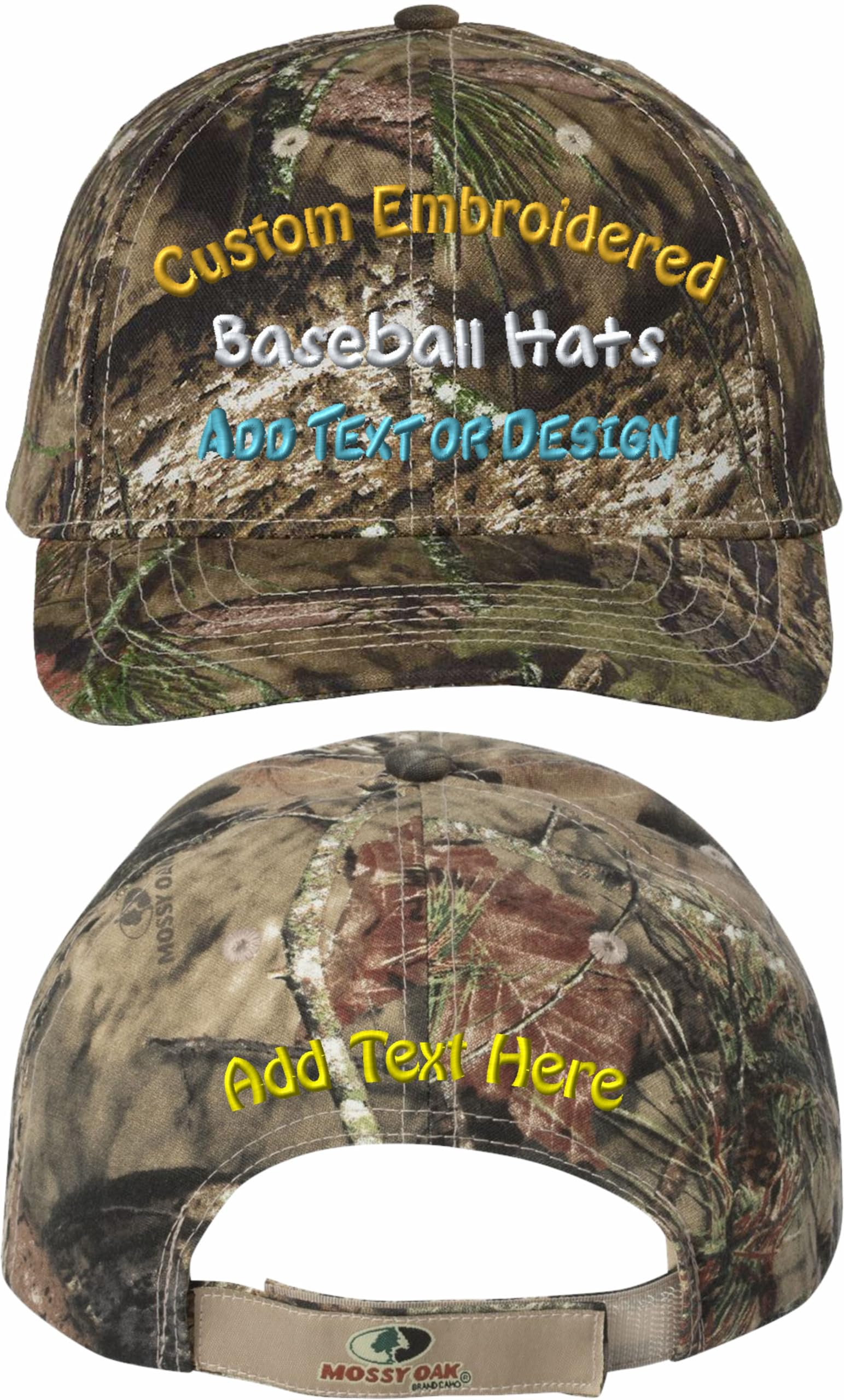 Custom Embroidered Camo Hat (Dad Hat -Hunting Camo)