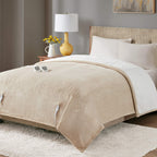 Sherpa Soft California King Electric Blanket with Dual Controls, Heating Blankets | Washable | 1-10 Hour Automatic Shut Off | Double Zone, 6 Heat Settings | 100" x 94" Grey