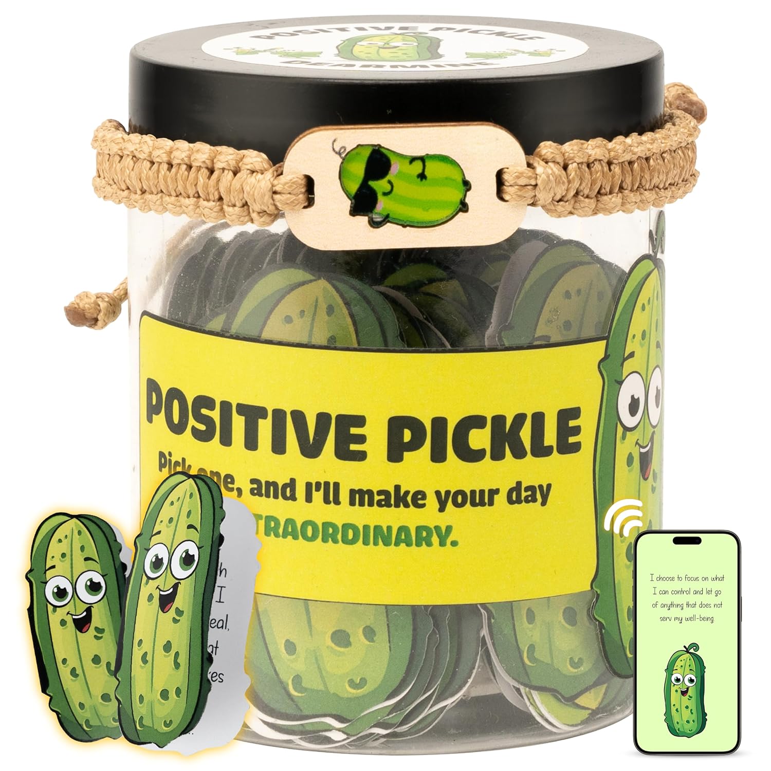 60 Positive Pickle Cards, Affirmation Cards For Women, Mom and Teens, Pickle Gifts, Inspirational Gifts For Women, Mom Gifts, Mothers Day Gifts for Mom from Daughter Son, Teen Girl Gifts Trendy Stuff