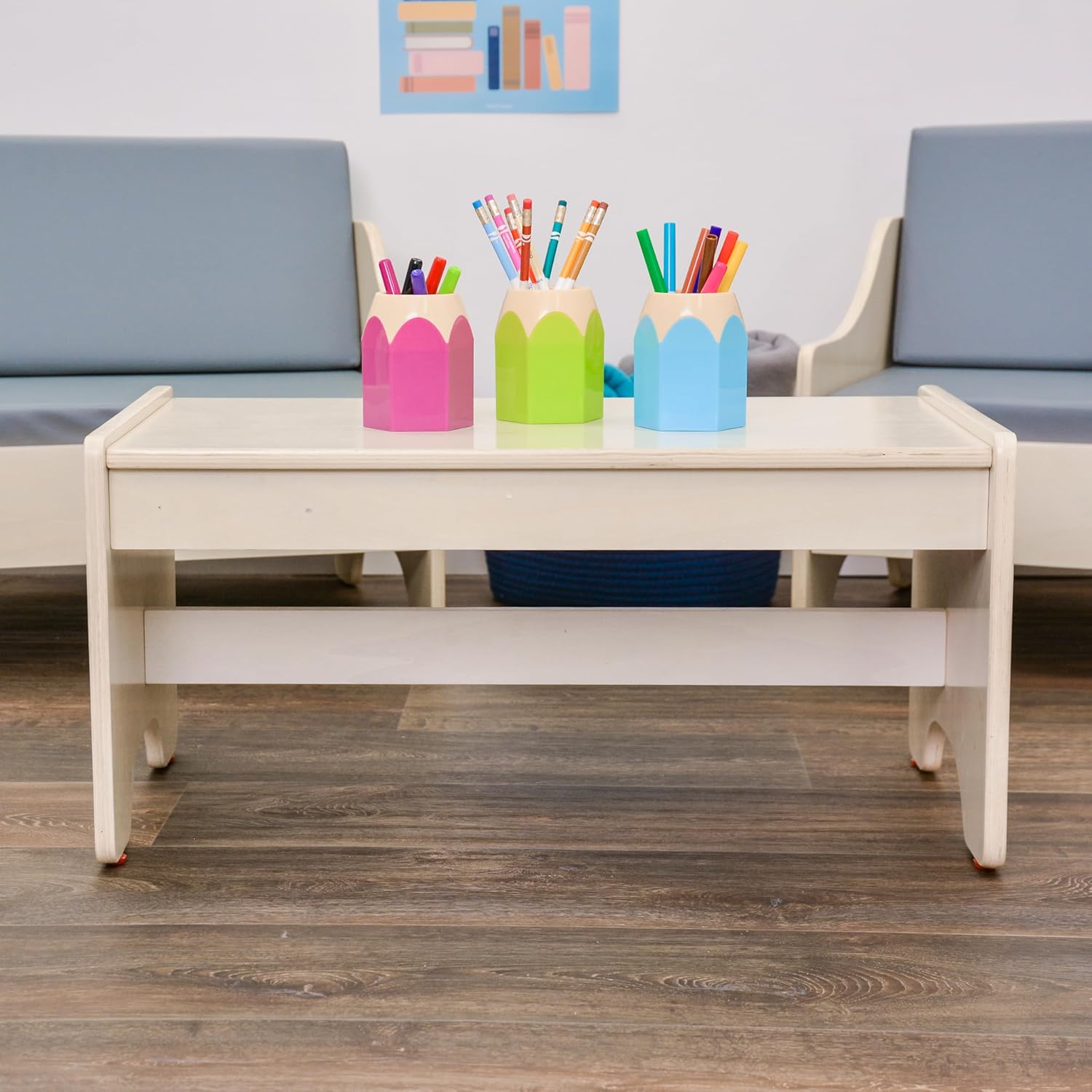 Children’s Factory Everyday Lounge Coffee Table, Toddler Reading Book Nook Table, Daycare, Preschool, Classroom or Playroom Kids Furniture, DIY Assembly