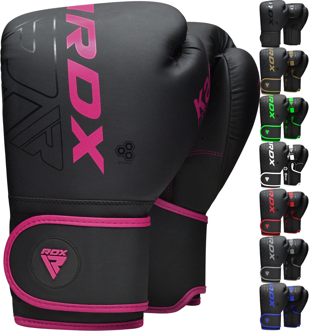 RDX Kids Boxing Gloves Sparring and Muay Thai Maya Hide Leather, Kara Patent Pending Junior Training Mitt for Kickboxing, Punching Bag, Focus Pads, MMA, Thai Pad, Double End Ball Punching Gloves