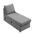 L Shaped Convertible Sleeper Sofa Bed, 84" Sectional Couch for Living Room - Pull Out Bed, Reversible Chaise with Storage, Dual USB-C Charging, Removable & Washable Dark Grey Linen Covers