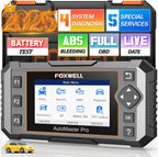 2025 FOXWELL NT614 Elite OBD2 Scanner with 5 Resets ABS Bleeding, SAS Calibration, Oil, EPB, Throttle, Upgrade of NT604 Code Reader Scan Tools, ABS SRS Engine Transmission Battery Test Car Scanner