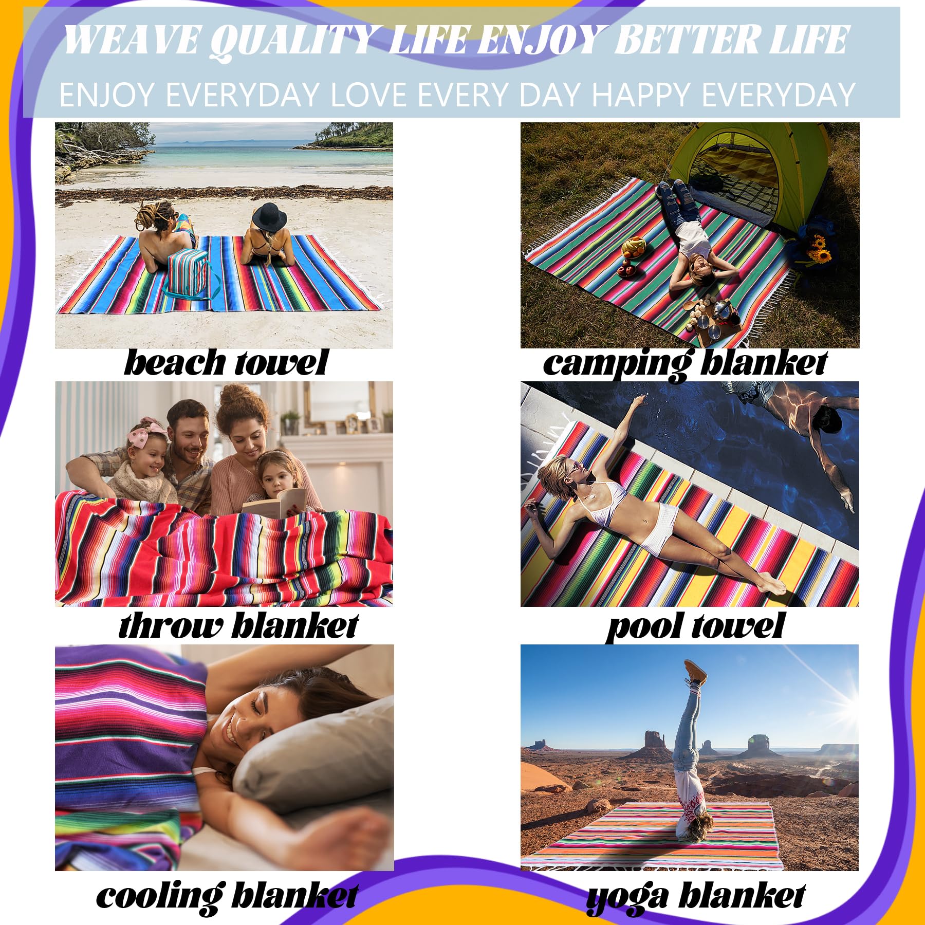Mexican Beach Towel Blanket Cotton Turkish Beach Towels Oversized Sand Free Quick Dry Pool Swim Extra Large Xl Big Adult Travel Essentials Cruise Accessories Clearance Must Haves Necessities Stuff