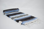 Open Road Goods Light Blue Mexican Blanket - Authentic Serape Falsa Blanket - Handmade