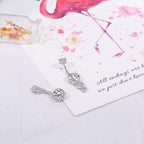 OUFER 3PCS Belly Button Rings, Clear CZ 316L Surgical Steel 14G Belly Rings Dangle Navel Rings Belly Rings Belly Piercing Jewelry