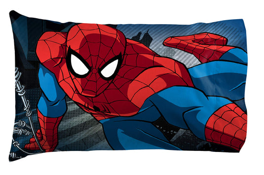 Jay Franco Marvel Spidey and His Amazing Friends Team Spidey Twin Size Sheet Set - 3 Piece Set Super Soft and Cozy Kid’s Bedding - Fade Resistant Microfiber Sheets (Official Marvel Product)