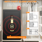 8.0 Cuft Extra Large Heavy Duty Home Safe Fireproof Waterproof, Anti-theft Home Security Safe Box with Fireproof Waterproof Bag and Electronic Keypad, Large Digital Safe for Home Business Office