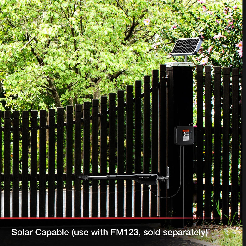 Mighty Mule MM572W HD Dual Arm Gate Openers 12 V Wireless AC/Battery Powered Automatic Gate Opener