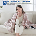 SEALY Electric Blanket Heated Throw 50"x60" Soft Double Sherpa Super Cozy with 6 Fast Heating Levels & 2-10 Hours Auto-Off, Over-Heat Protection, Machine Washable, Charcoal