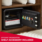 SentrySafe Fireproof and Waterproof Large Safe with Digital Keypad, Override Key, and Adjustable Shelf for Home, Dorm, or Office, 0.81 Cubic Feet, FPW082HSB