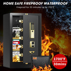 8.0 Cuft Extra Large Heavy Duty Home Safe Fireproof Waterproof, Anti-theft Home Security Safe Box with Fireproof Waterproof Bag and Electronic Keypad, Large Digital Safe for Home Business Office