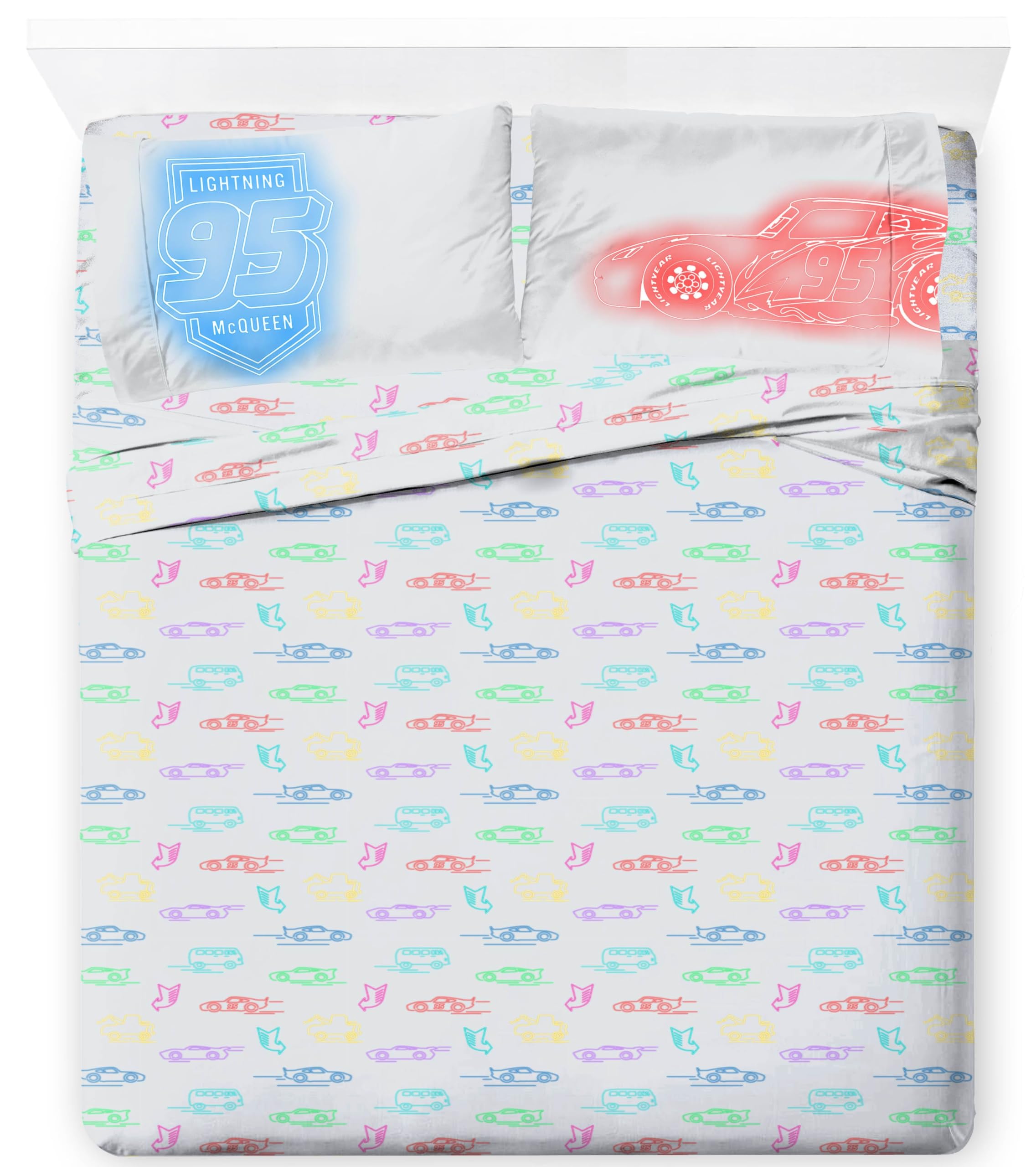 Jay Franco Kids Sheet Set with Fitted, Flat Sheets & Pillow Cover - Ultra-Soft Bedding with Pillowcase for Room Decor, Blue - Minecraft Creeper, 4 Piece Full