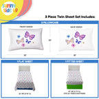 Sunny Side Up Minecraft Creeper & Animals Twin Sheet Set - 3 Piece Kids Bedding Set Includes Pillow Cover - Super Soft Microfiber Sheets