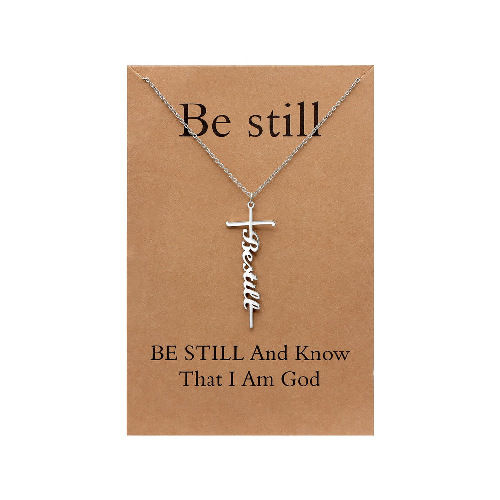 Lcherry Faith Cross Pendant Necklace for Women Religious Christian Jewelry Mother's Day Gifts for Women