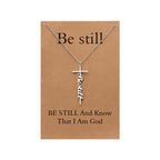 Lcherry Faith Cross Pendant Necklace for Women Religious Christian Jewelry Mother's Day Gifts for Women