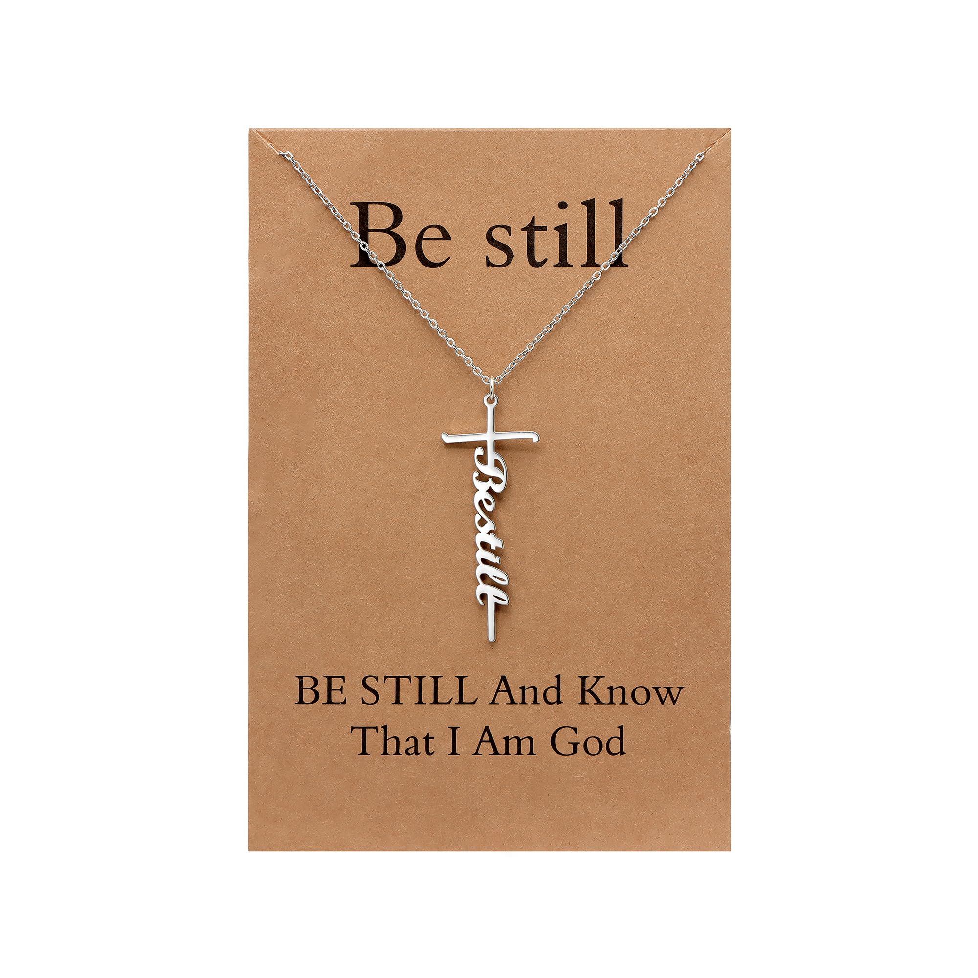 Lcherry Faith Cross Pendant Necklace for Women Religious Christian Jewelry Mother's Day Gifts for Women