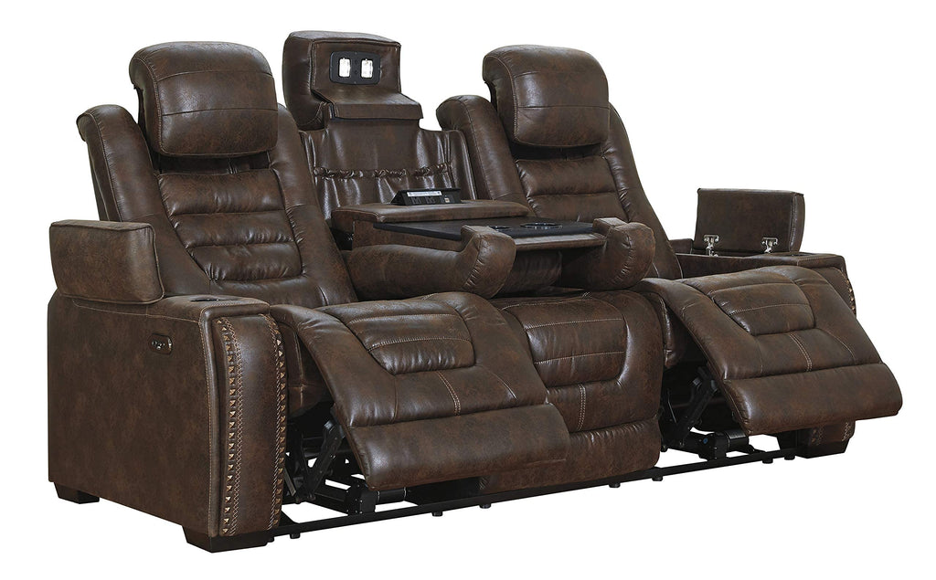 Signature Design by Ashley Next-Gen DuraPella Power Reclining Sofa with Adjustable Headrest, Sand