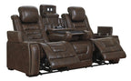 Signature Design by Ashley Next-Gen DuraPella Power Reclining Sofa with Adjustable Headrest, Sand