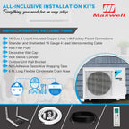 Daikin 12,000 BTU 18 SEER2 Entra R32 Series Ductless Mini Split Heat Pump System w/Maxwell All-Inclusive 15’ Installation Kit and Wall Mounting Bracket (230V), White, RXC12+FTXC12+IKM1438+WAFP24