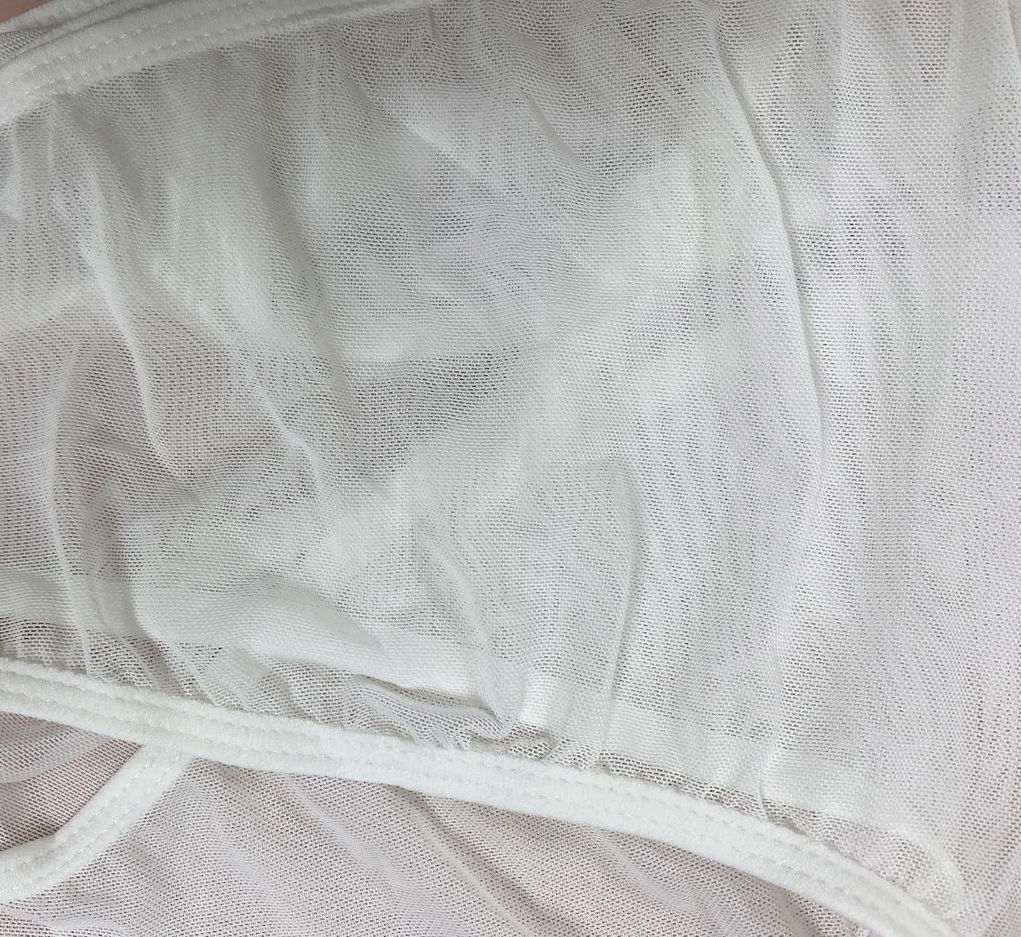 Micro Bikini Sexy Bathing Suit for Women See Through Lingerie Sheer When Wet Swimsuit Sheer Body Suit High Cut Monokini White