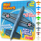 Airplane Toy Foam Airplanes for Kids - Best Easter Stuffers for Boys & Girls - Easy Throwing Air Planes - Gift Idea Toy Games - Styrofoam Plane Glider - Great Gifts for Ages 4 5 6 7 8 9+ Year Old