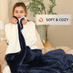 Coperta Elettrica Riscaldata Plaid con 5 Livelli di Riscaldamento e Spegnimento Automatico dopo 4 Ore, Plaid Riscaldato 50"x60" con Certificazione ETL e FCC per Casa e Ufficio, Lavabile in Lavatrice, Grigio Scuro