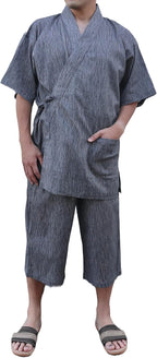 Japan Cool Jinbei Yukata Men's Half-Sleeved Japan Cotton top and Bottom