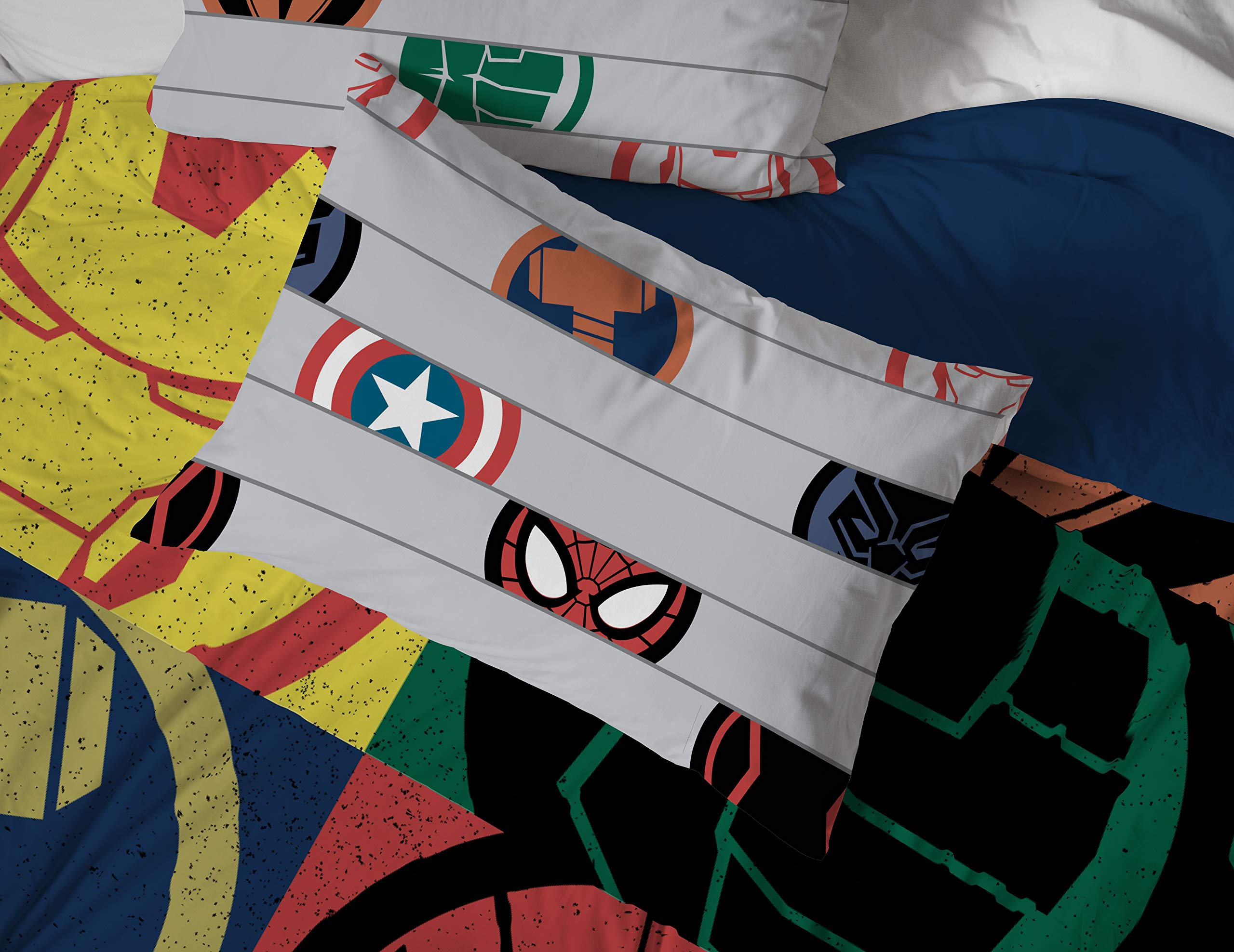 Jay Franco Marvel Spidey and His Amazing Friends Team Spidey Twin Size Sheet Set - 3 Piece Set Super Soft and Cozy Kid’s Bedding - Fade Resistant Microfiber Sheets (Official Marvel Product)