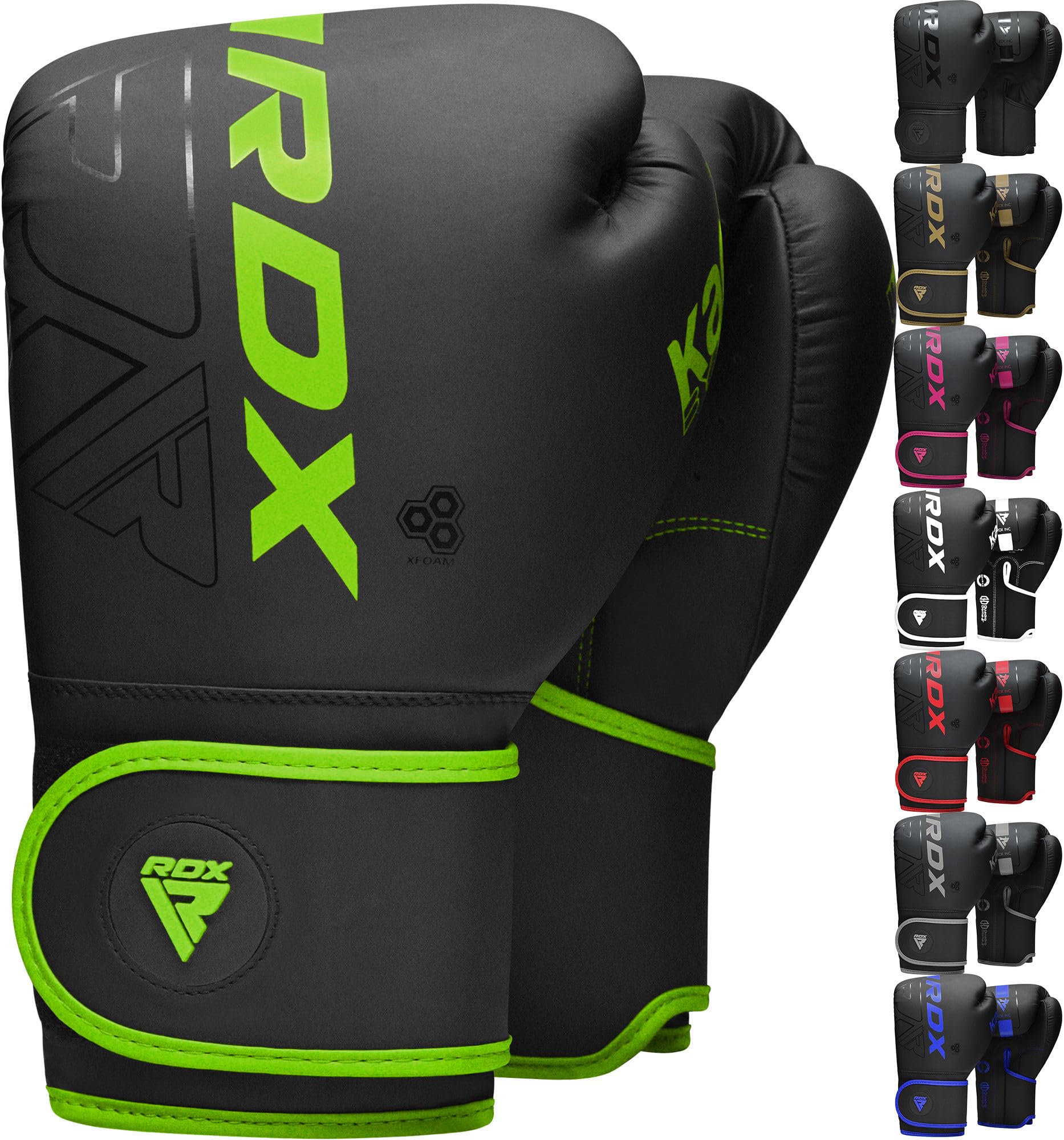 RDX Kids Boxing Gloves Sparring and Muay Thai Maya Hide Leather, Kara Patent Pending Junior Training Mitt for Kickboxing, Punching Bag, Focus Pads, MMA, Thai Pad, Double End Ball Punching Gloves