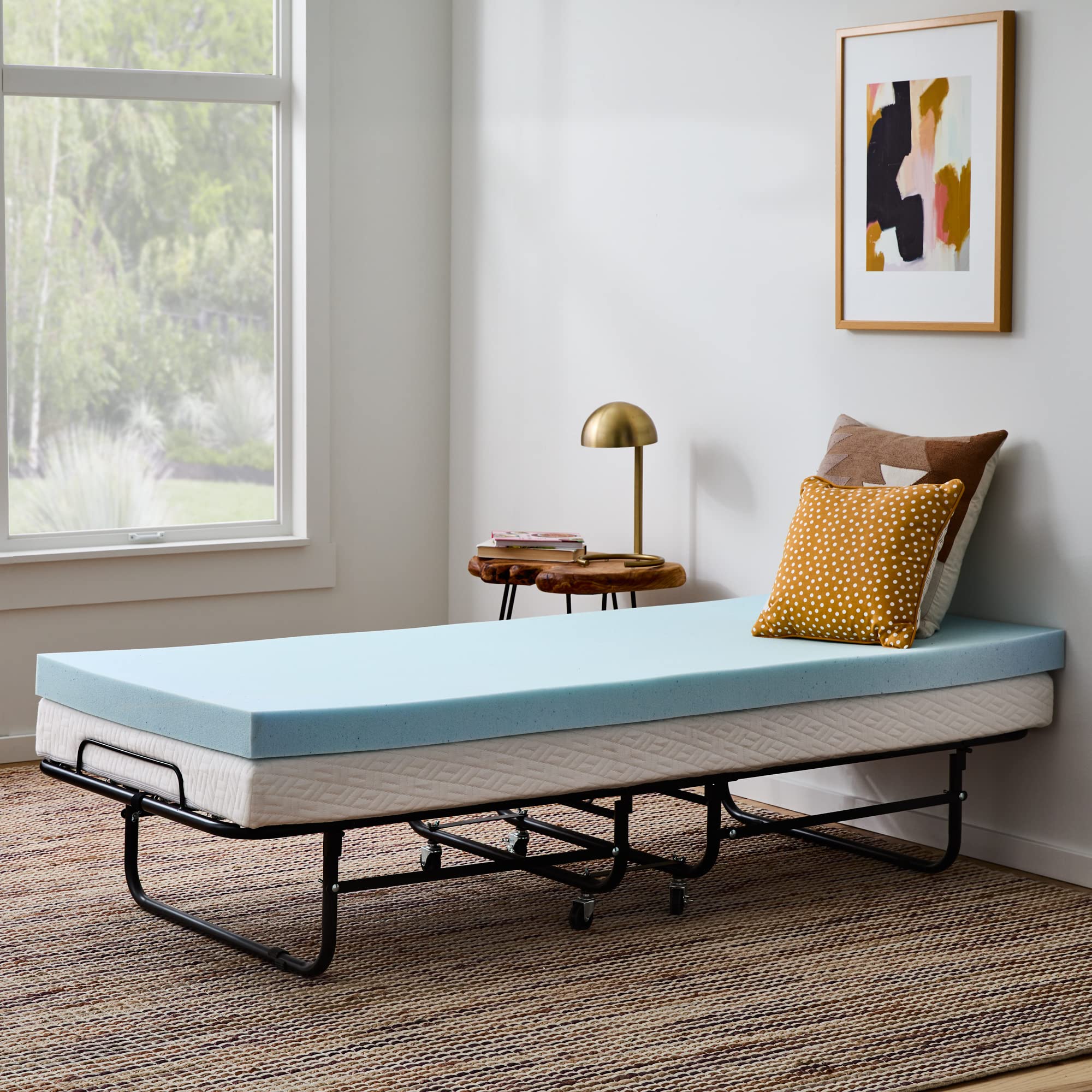Linenspa Memory Foam Mattress Topper, Queen Size - 2 Inch Gel Infused Memory Foam - Plush Feel - Cooling and Pressure Relieving - CertiPUR Certified