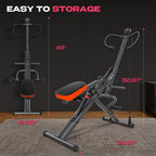 BODY RHYTHM Squat Machine for Home Gym, Squat Assist Trainer, Rowing Machine for Full Body Workout, 220 LBS Loading Capacity (Black)