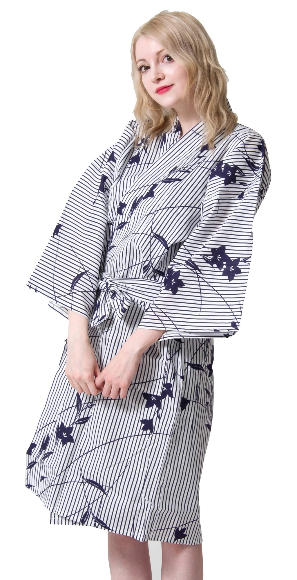 Dita Tokyoin Traditional Made In Japan Cotton Yukata Robe (Japanese Pajama Kimono) Easy Wearing set2