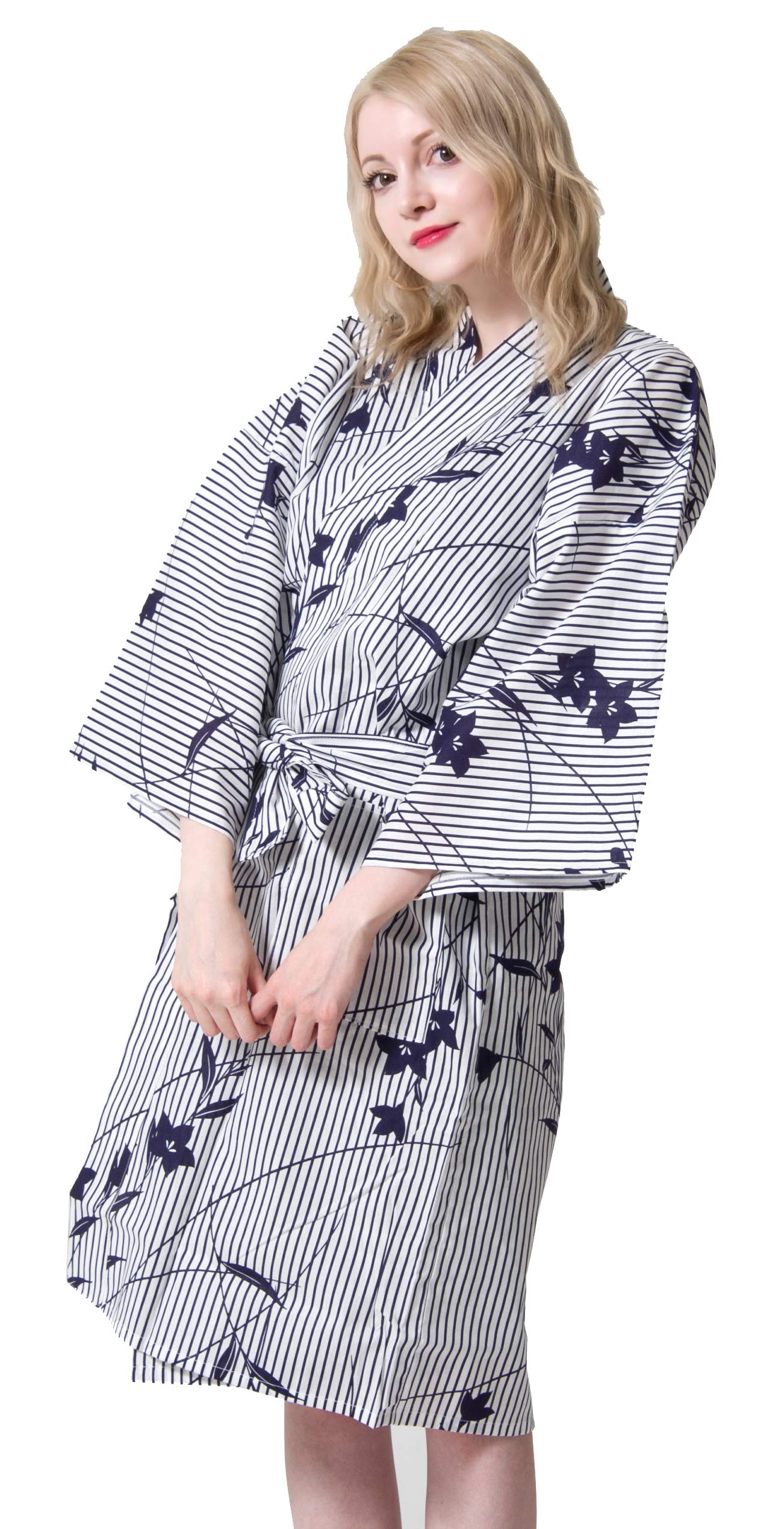 Dita Tokyoin Traditional Made In Japan Cotton Yukata Robe (Japanese Pajama Kimono) Easy Wearing set2