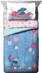 Jay Franco Disney Lilo & Stitch Paradise Dream 5 Piece Twin Bed Set - Includes Reversible Comforter & Sheet Set Bedding - Super Soft Fade Resistant Microfiber (Official Disney Product)