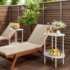 Small Round Side Table,Bedside Table with Storage,Morden Round Nightstand,Samll Side Table for Living Room,Bathroom,Bedroom, Nursery, Laundry, White